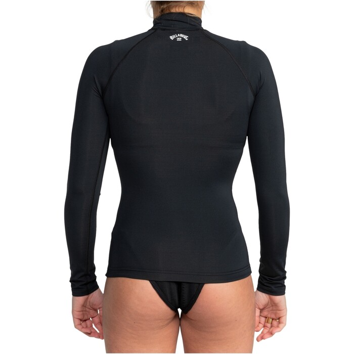 2024 Billabong Mujer Chaleco De Licra De Manga Larga Tropic Surf EBJWR03020 - Black